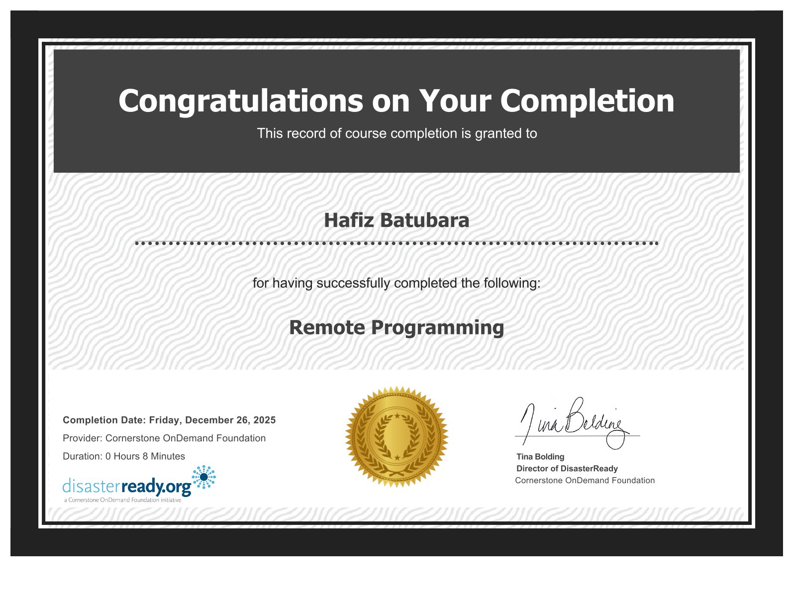 Remote Programming